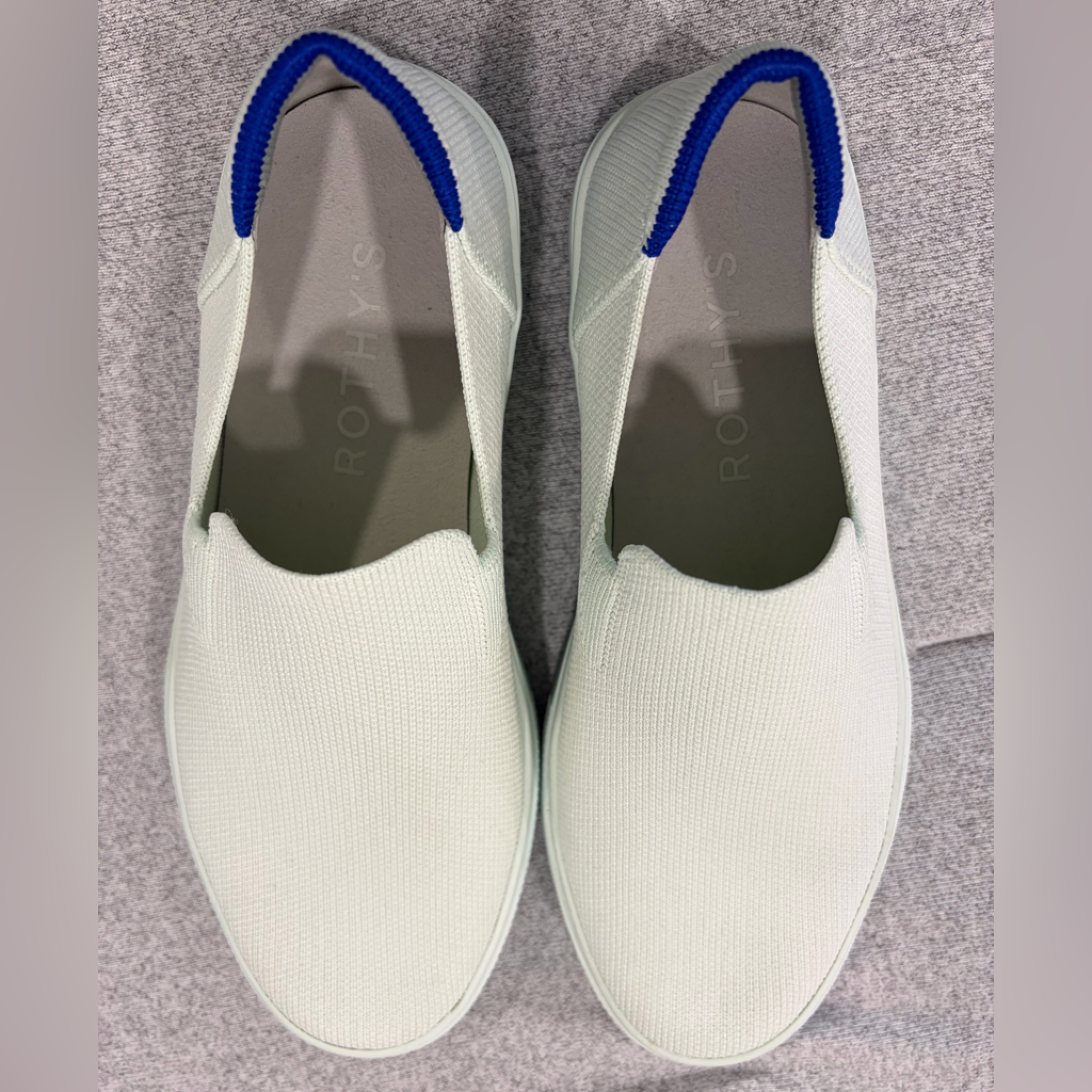 Rothy's Slip On Sneakers Aquamarine Like New